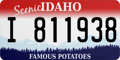 ID license plate I811938
