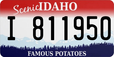 ID license plate I811950