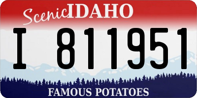 ID license plate I811951