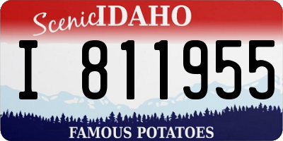 ID license plate I811955