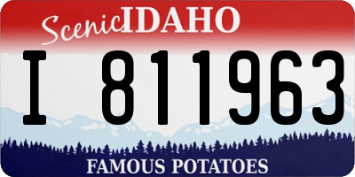 ID license plate I811963
