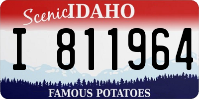 ID license plate I811964