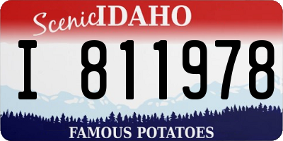 ID license plate I811978