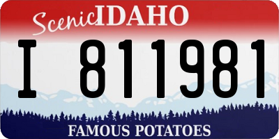 ID license plate I811981
