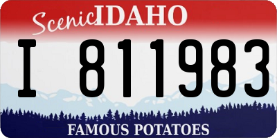 ID license plate I811983