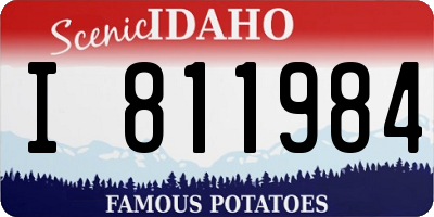 ID license plate I811984