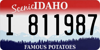 ID license plate I811987