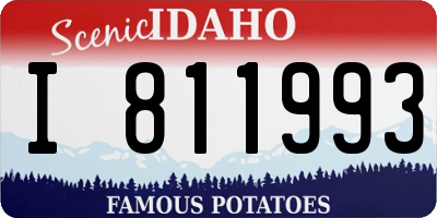 ID license plate I811993