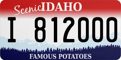 ID license plate I812000