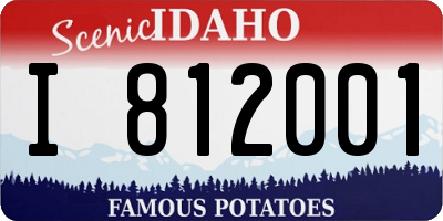 ID license plate I812001