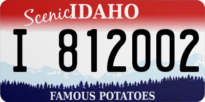 ID license plate I812002