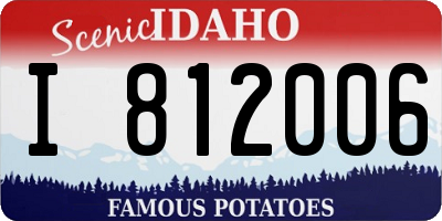 ID license plate I812006