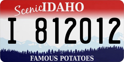 ID license plate I812012
