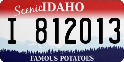ID license plate I812013