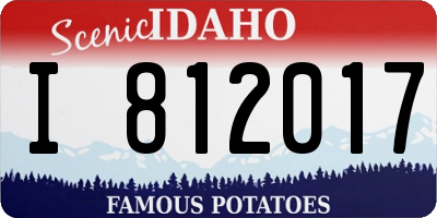 ID license plate I812017