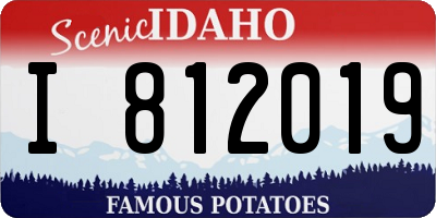 ID license plate I812019
