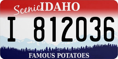 ID license plate I812036