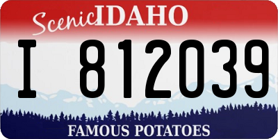 ID license plate I812039