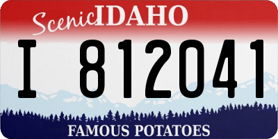 ID license plate I812041