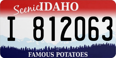 ID license plate I812063
