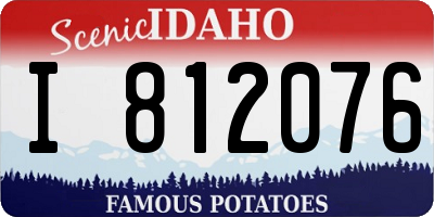 ID license plate I812076