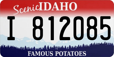 ID license plate I812085