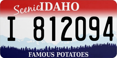 ID license plate I812094