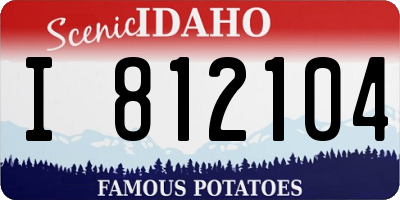 ID license plate I812104