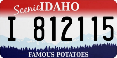 ID license plate I812115