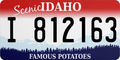 ID license plate I812163