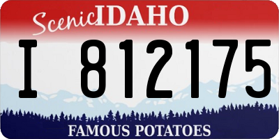 ID license plate I812175
