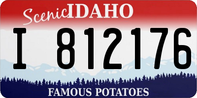 ID license plate I812176
