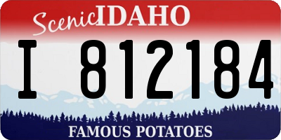 ID license plate I812184