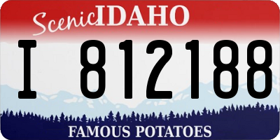 ID license plate I812188