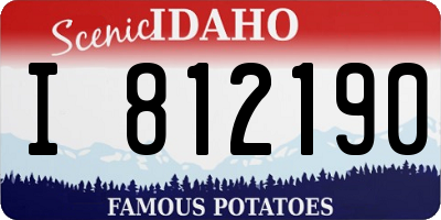 ID license plate I812190