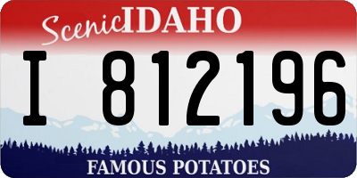 ID license plate I812196