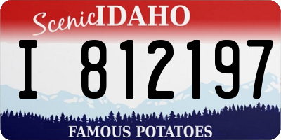 ID license plate I812197