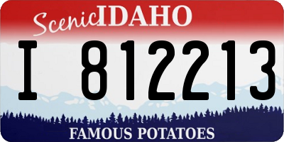 ID license plate I812213