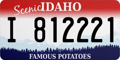 ID license plate I812221
