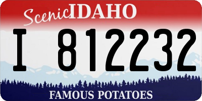 ID license plate I812232