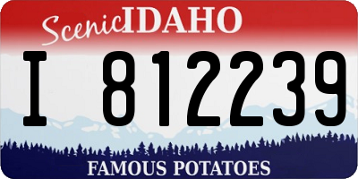 ID license plate I812239