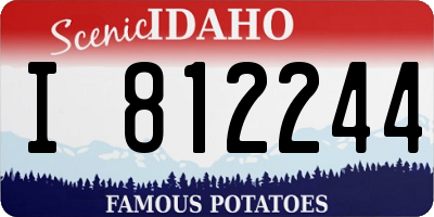ID license plate I812244