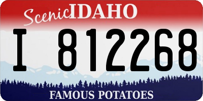 ID license plate I812268