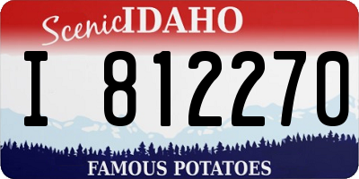 ID license plate I812270