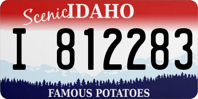 ID license plate I812283