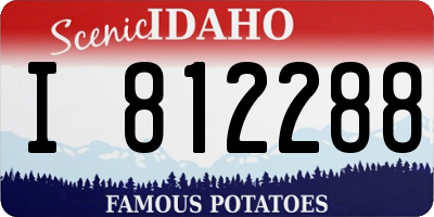 ID license plate I812288