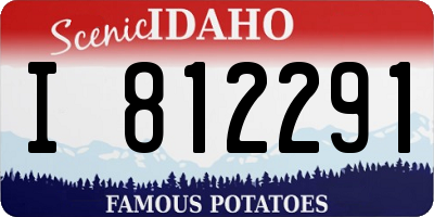ID license plate I812291