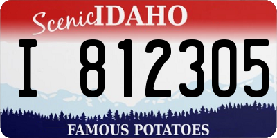 ID license plate I812305