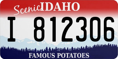 ID license plate I812306