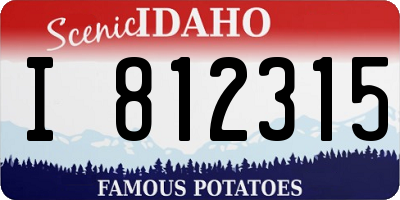 ID license plate I812315